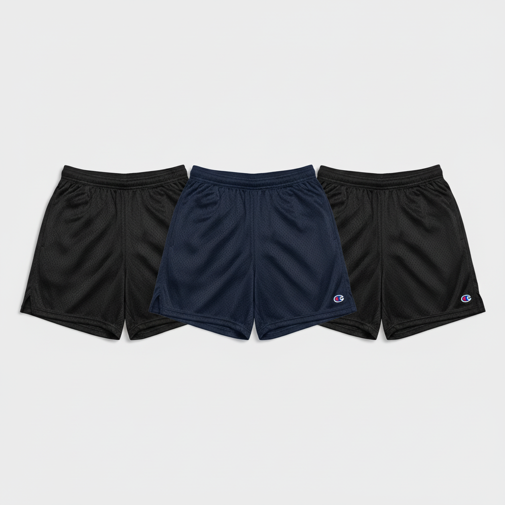 7" Classic Mesh Shorts, C Logo - 3 Pack